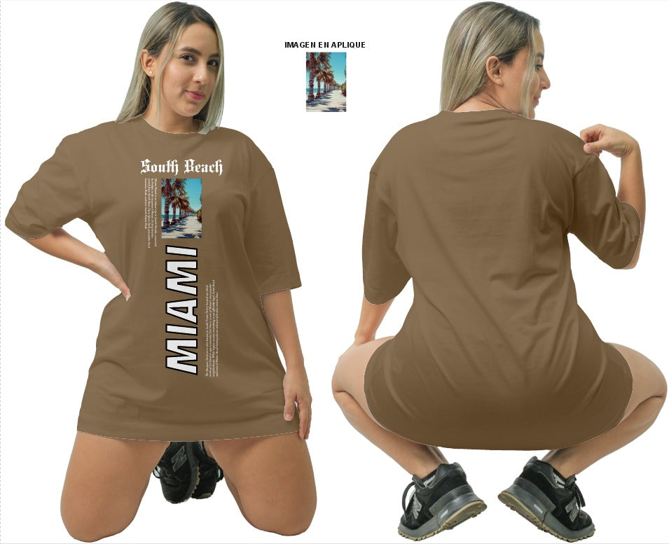 CAMISETA OVERSIZE 200GR PREMIUN MIAMI SOUTH BEACH