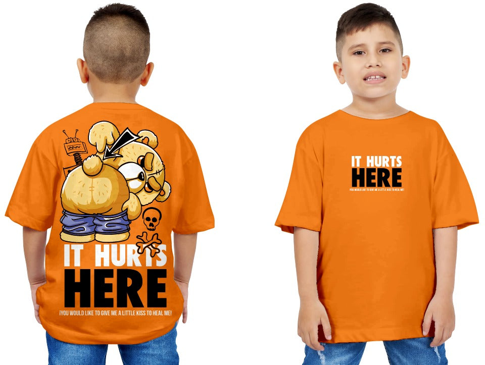 CAMISETA OVERSIZE IT HURTS NIÑO
