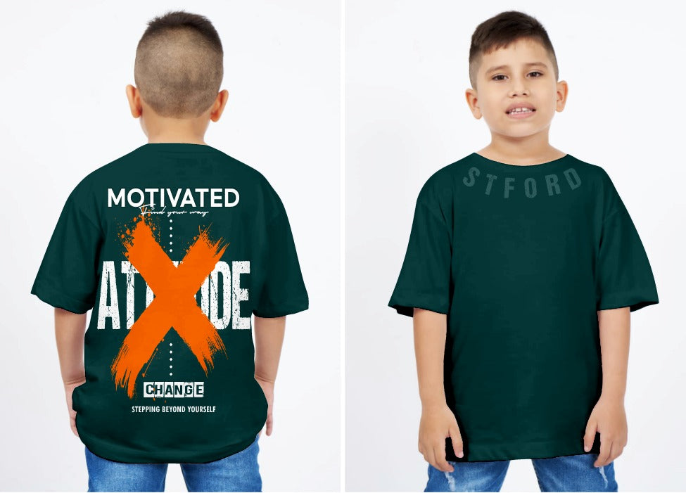 CAMISETA OVERSIZE MOTIVATED NIÑO
