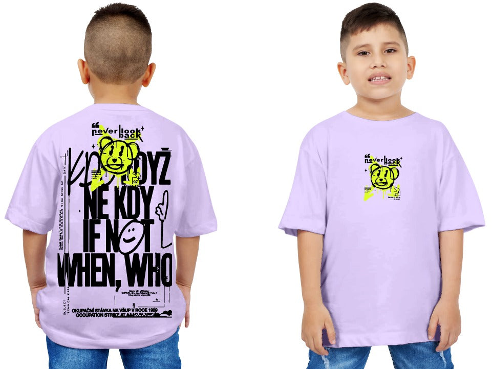 CAMISETA OVERSIZE NEVER BACK NIÑO