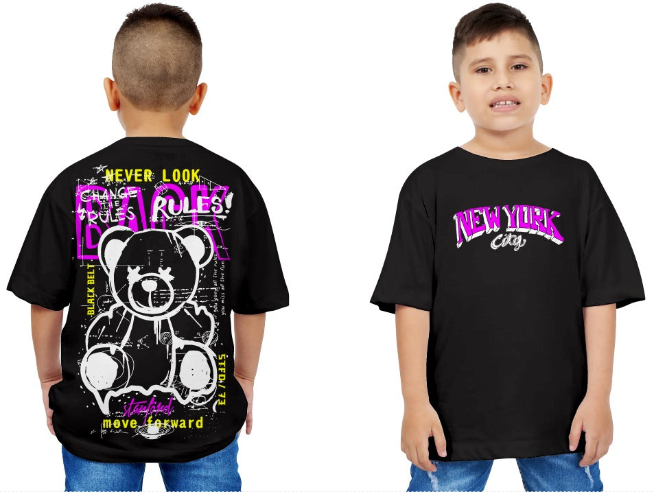 CAMISETA OVERSIZE NEVER LOOK NIÑO