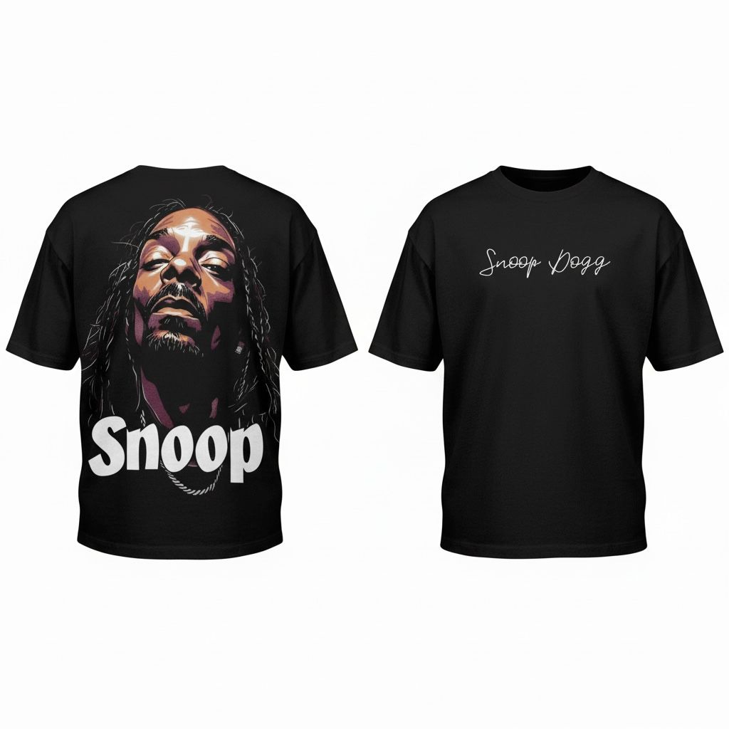 Camiseta oversize snoop dog 200gr