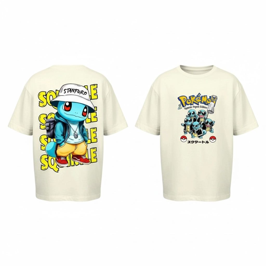 Camiseta oversize pokemon 200gr