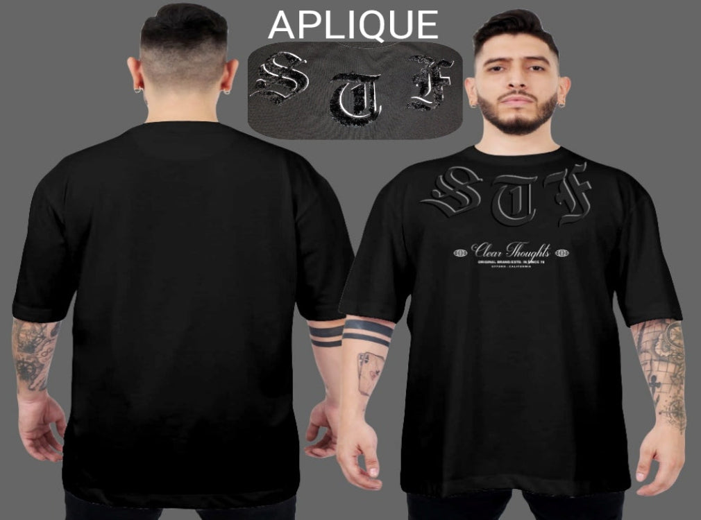 CAMISETA OVERSIZE 200 GR PREMIUN APLIQUE STF PELUDO
