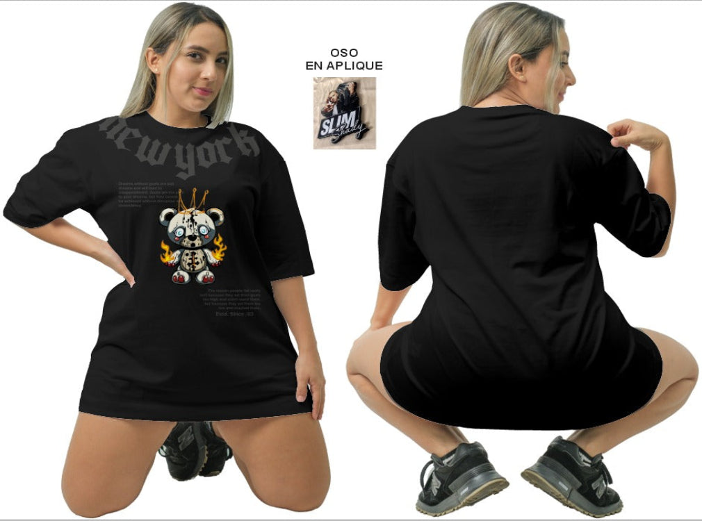 CAMISETA OVERSIZE 200 GR PREMIUN OSO NEW YORK
