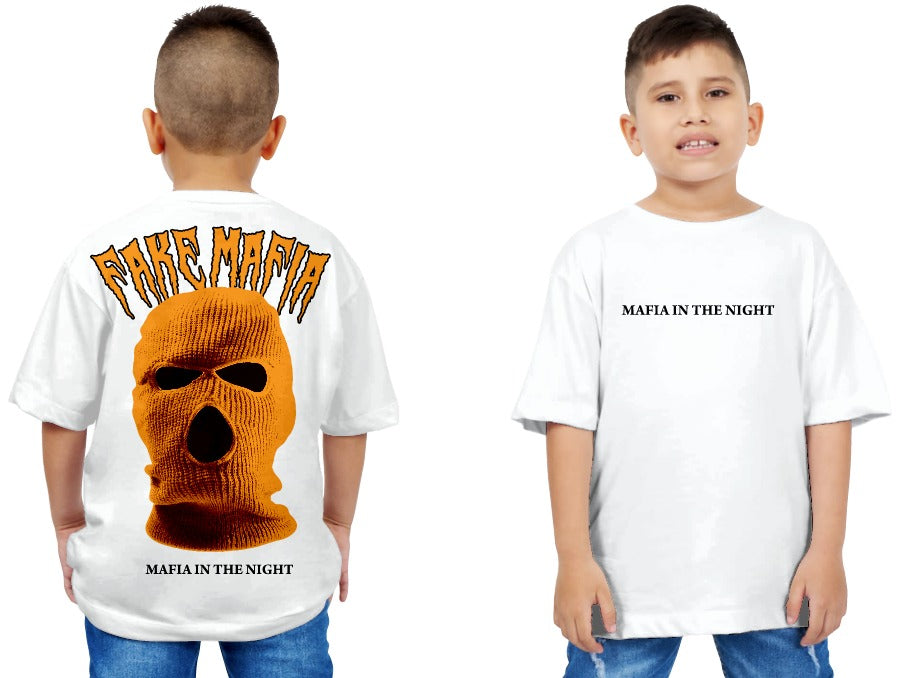 CAMISETA OVERSIZE FAKE MAFIA NIÑO