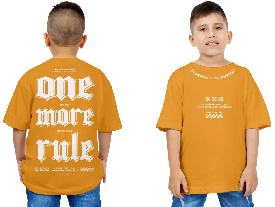 CAMISETA OVERSIZE MORE RULE NIÑO