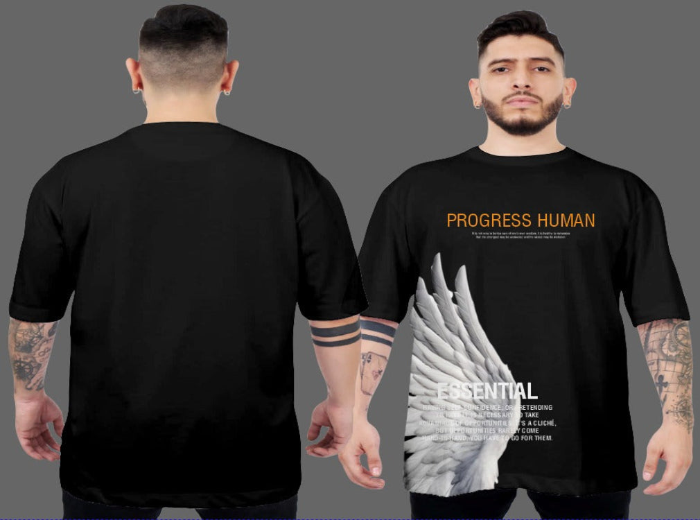 CAMISETA OVERSIZE PROGRESS HUMAN