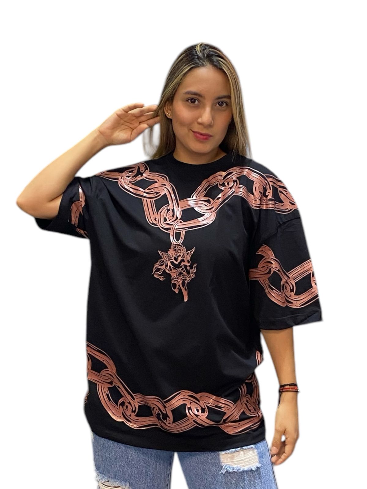 CAMISETA OVERSIZE TELA FRIA 240GR BK