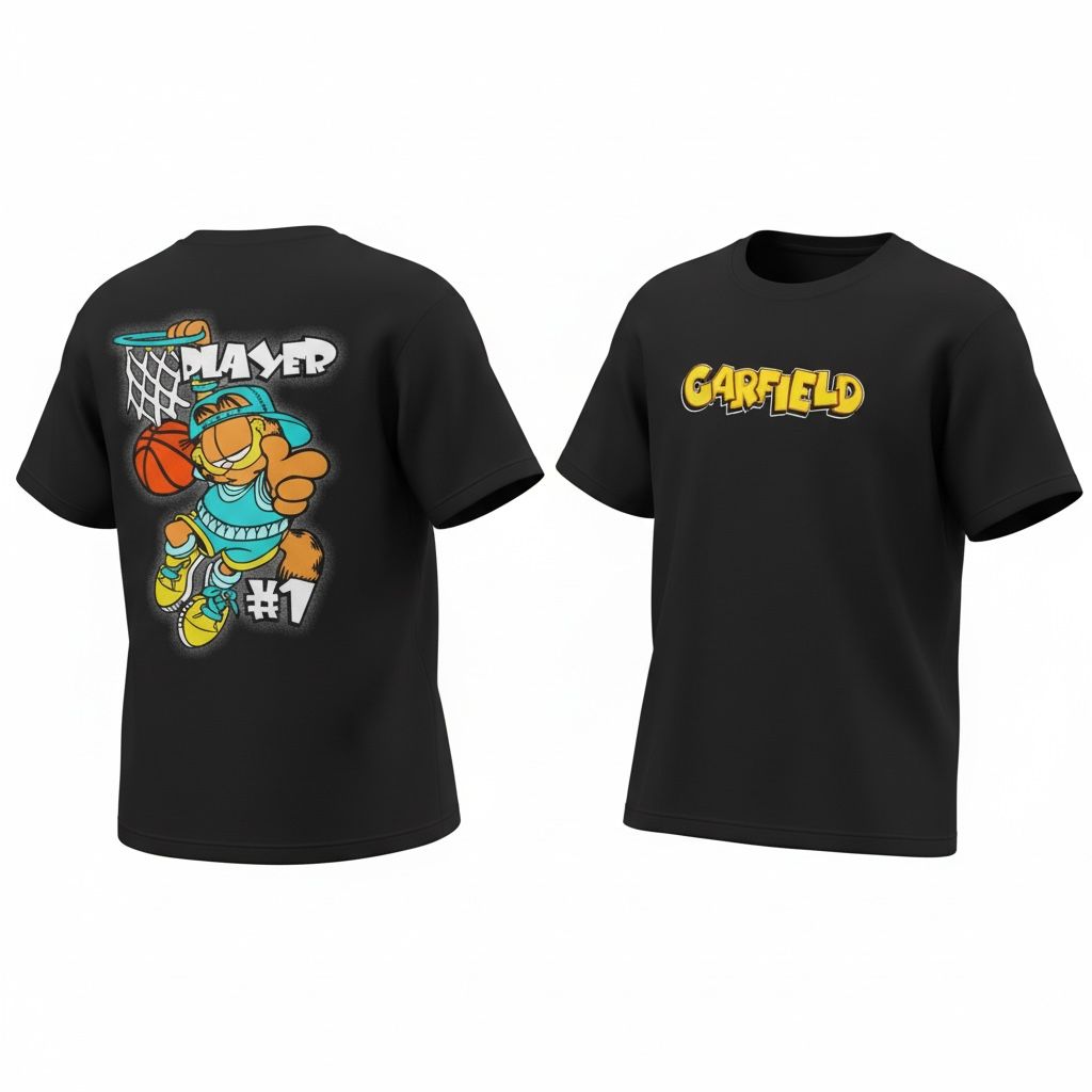 Camiseta oversize garfield 200gr
