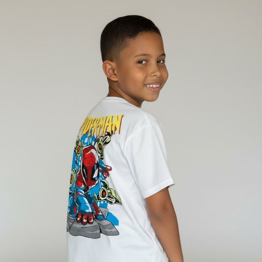 Camiseta oversize spiderman white 200gr