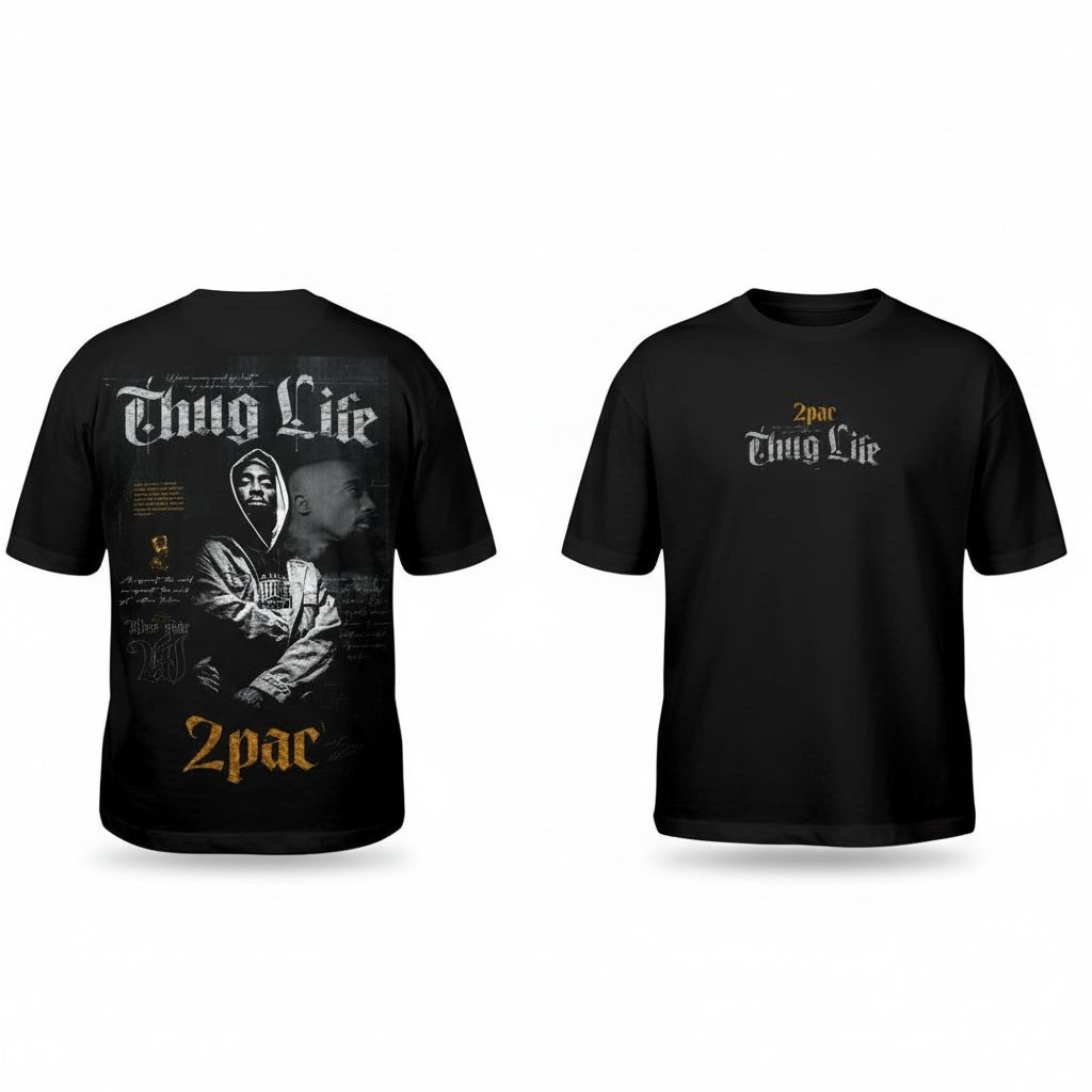 Camiseta oversize 2pac 200gr