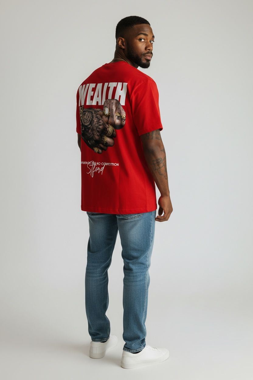 Camiseta oversize wealth 200gr
