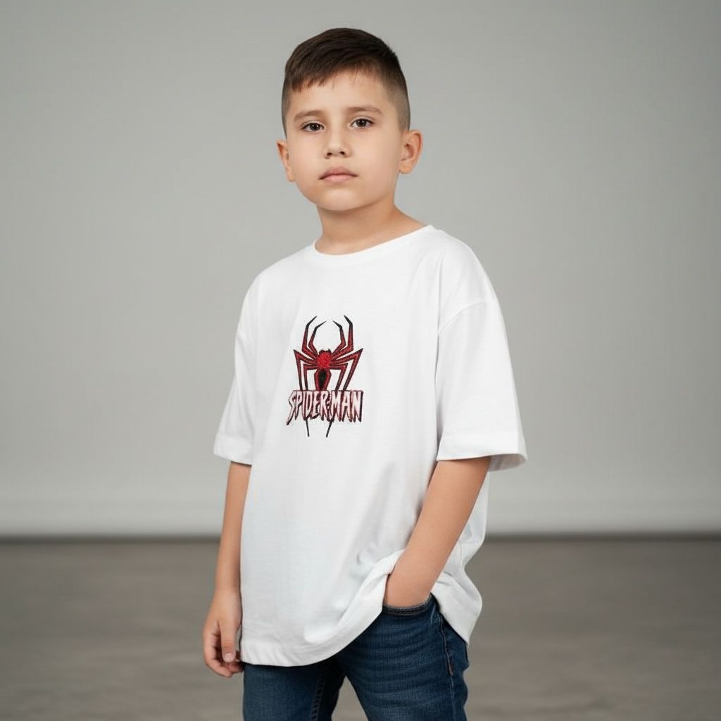 Camiseta oversize spider man white 200gr