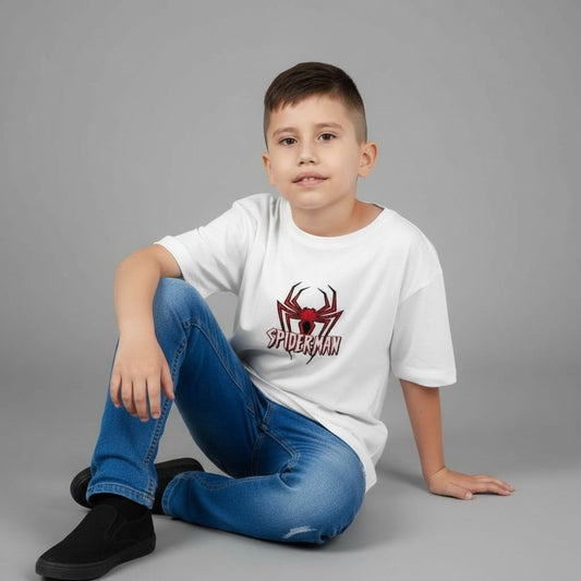 Camiseta oversize spider man white 200gr