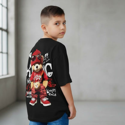 Camiseta oversize oso black 200gr