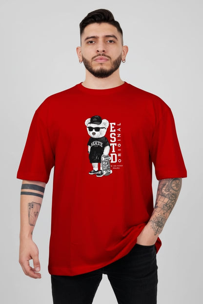 Camiseta oversize  oso red 200gr