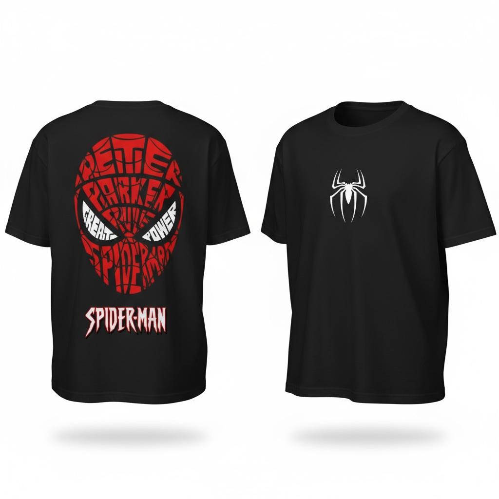 Camiseta oversize spider man 200gr