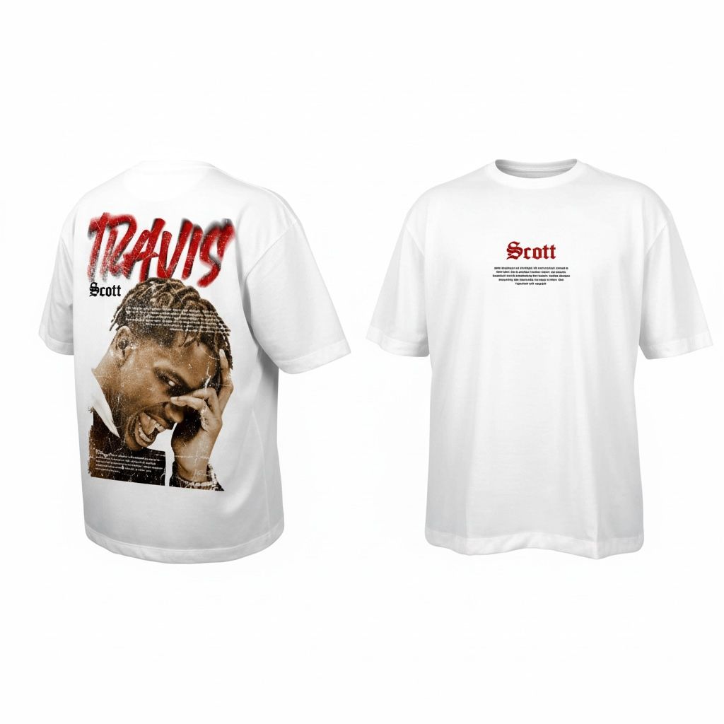 Camiseta oversize  travis scott 200gr