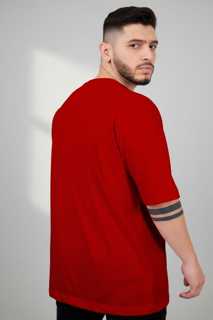 Camiseta oversize basico rojo 200gr
