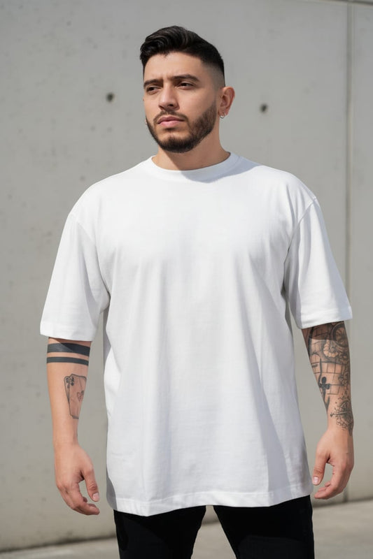 Camiseta oversize basico blanco 200gr