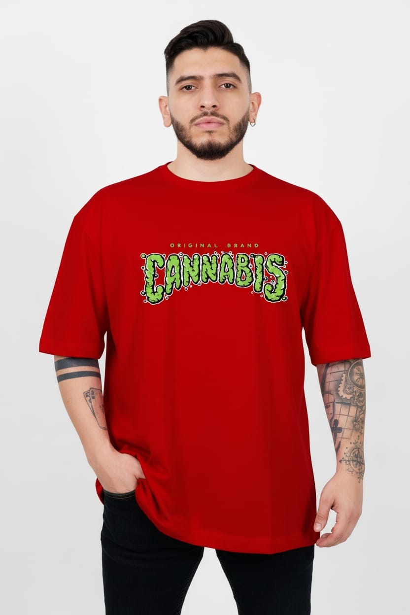 Camiseta oversize cannabis 200gr