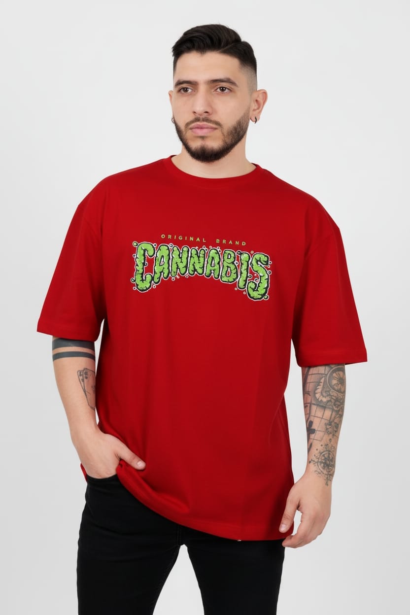 Camiseta oversize cannabis 200gr